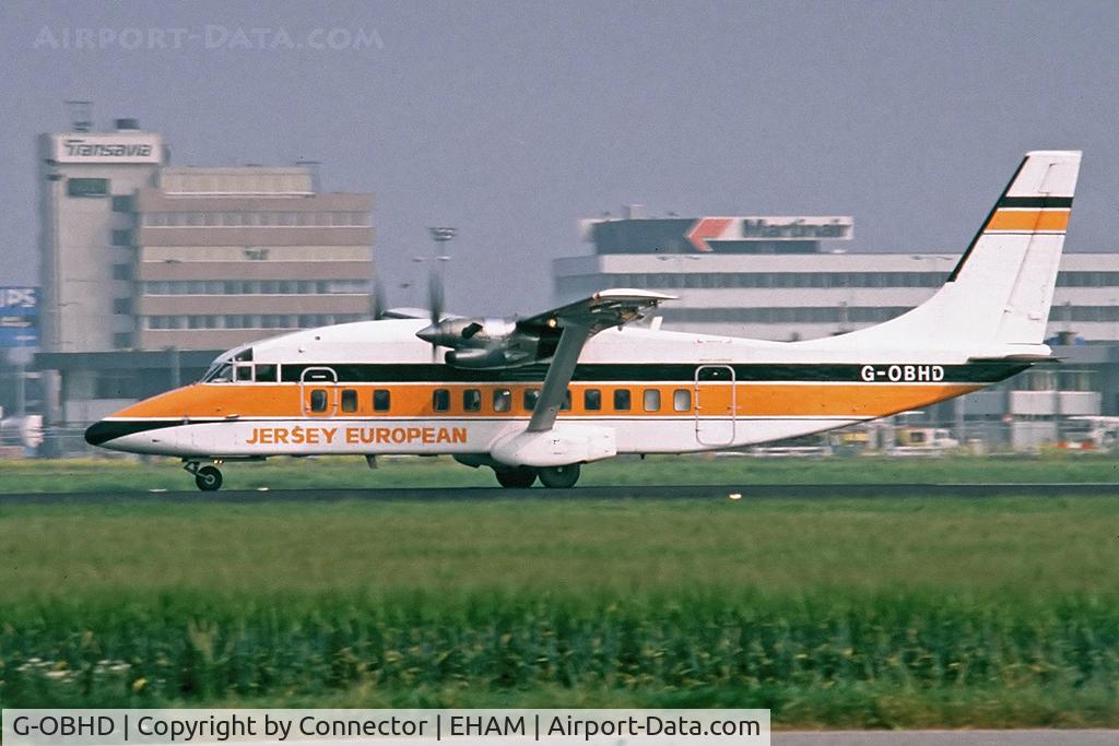 G-OBHD, 1987 Short 360-100 C/N SH.3714, Scanned from slide.
