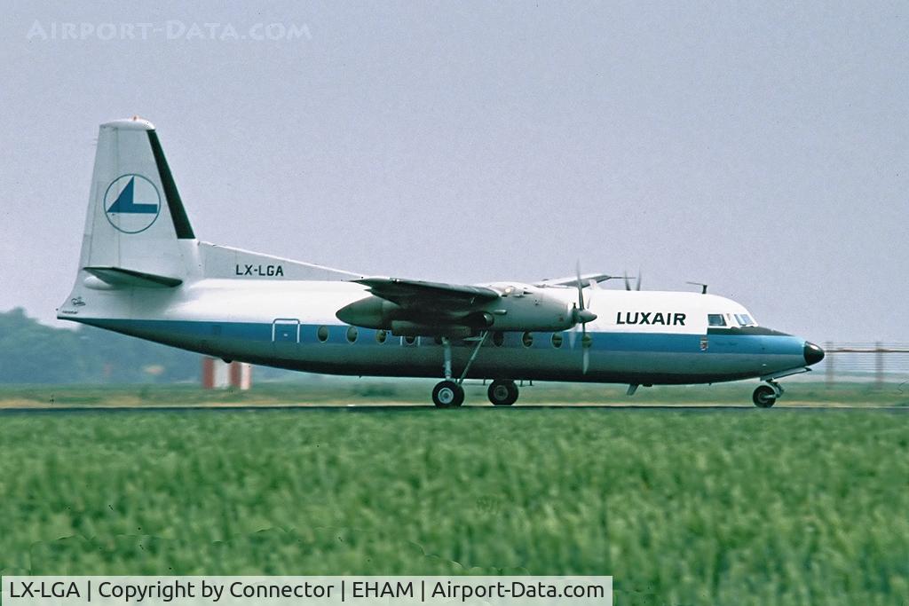 LX-LGA, 1963 Fokker F.27-100 Friendship C/N 10224, Scanned from slide.