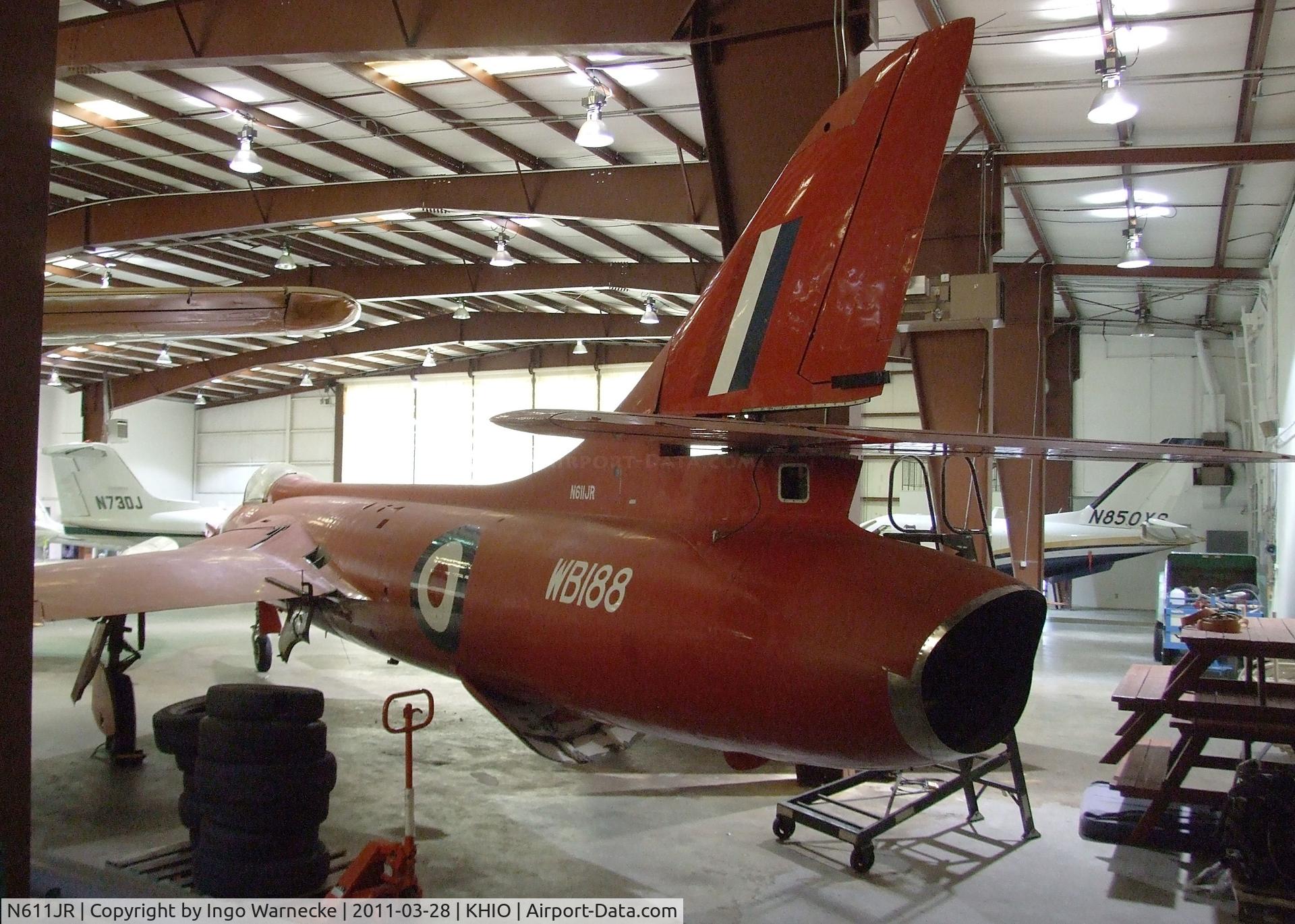 N611JR, 1956 Hawker Hunter F.51 C/N 41H/680277, Hawker Hunter F51 at the Classic Aircraft Aviation Museum, Hillsboro OR