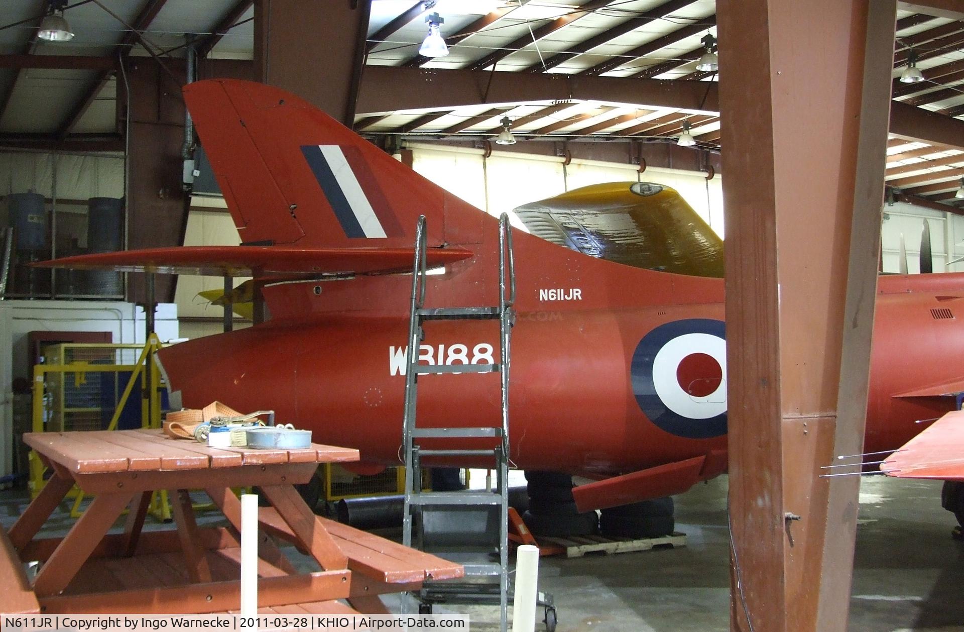N611JR, 1956 Hawker Hunter F.51 C/N 41H/680277, Hawker Hunter F51 at the Classic Aircraft Aviation Museum, Hillsboro OR