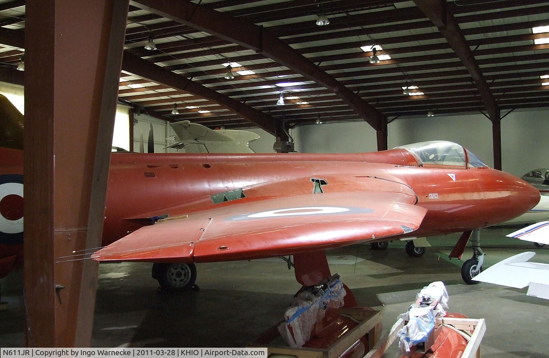 N611JR, 1956 Hawker Hunter F.51 C/N 41H/680277, Hawker Hunter F51 at the Classic Aircraft Aviation Museum, Hillsboro OR