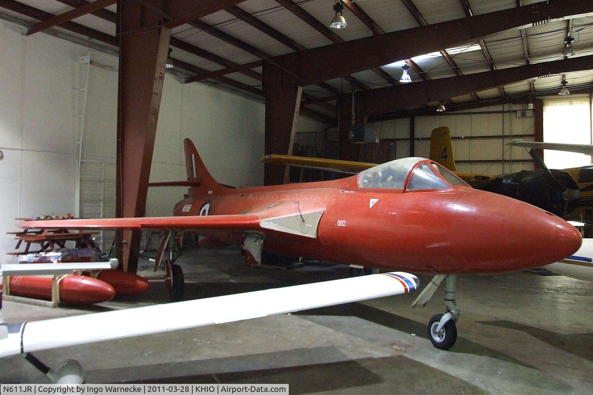 N611JR, 1956 Hawker Hunter F.51 C/N 41H/680277, Hawker Hunter F51 at the Classic Aircraft Aviation Museum, Hillsboro OR