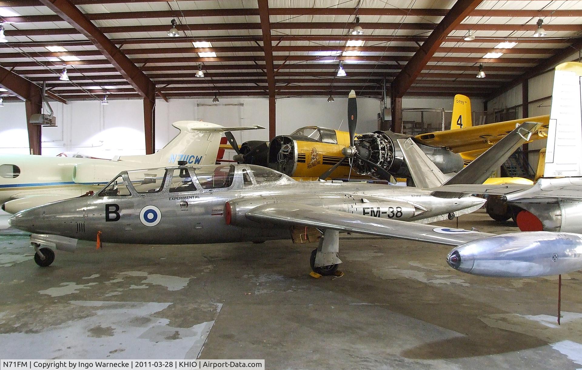 N71FM, 1962 Fouga (Valmet) CM-170R Magister C/N FM-38, Fouga (Valmet) CM.170 Magister at the Classic Aircraft Aviation Museum, Hillsboro OR