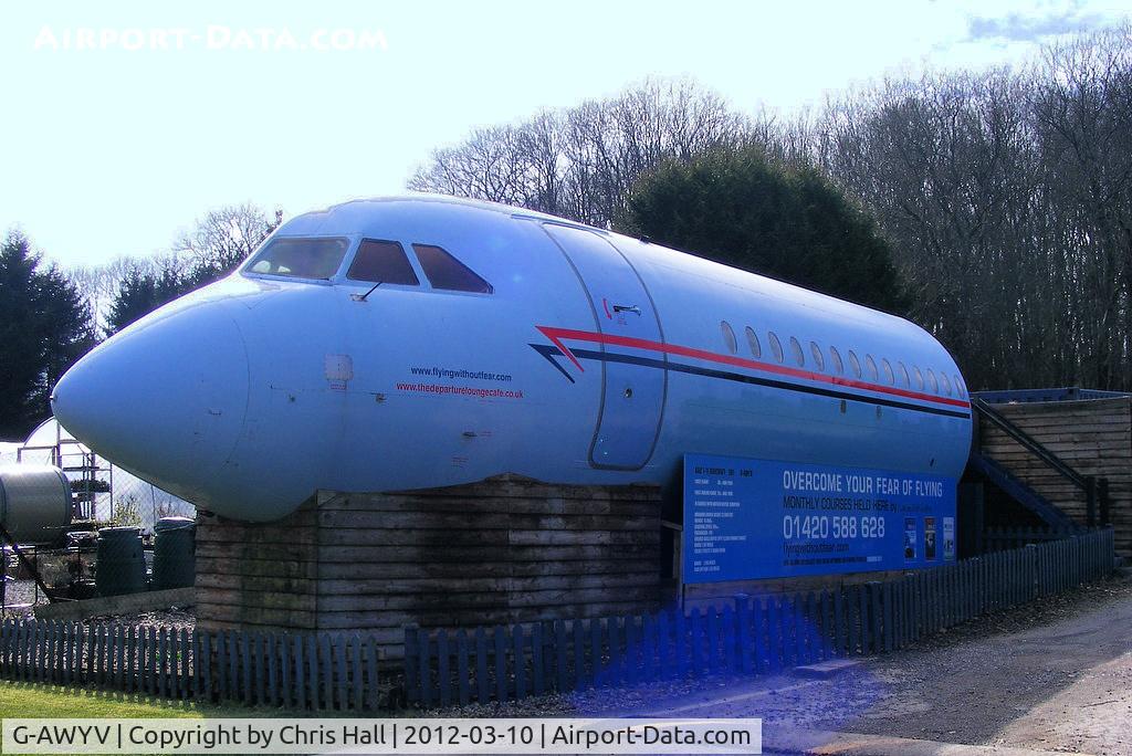 G-AWYV, 1969 BAC 111-501EX One-Eleven C/N BAC.178, preserved by The Departure Lounge Cafe at Hillside Nurseries. Alton