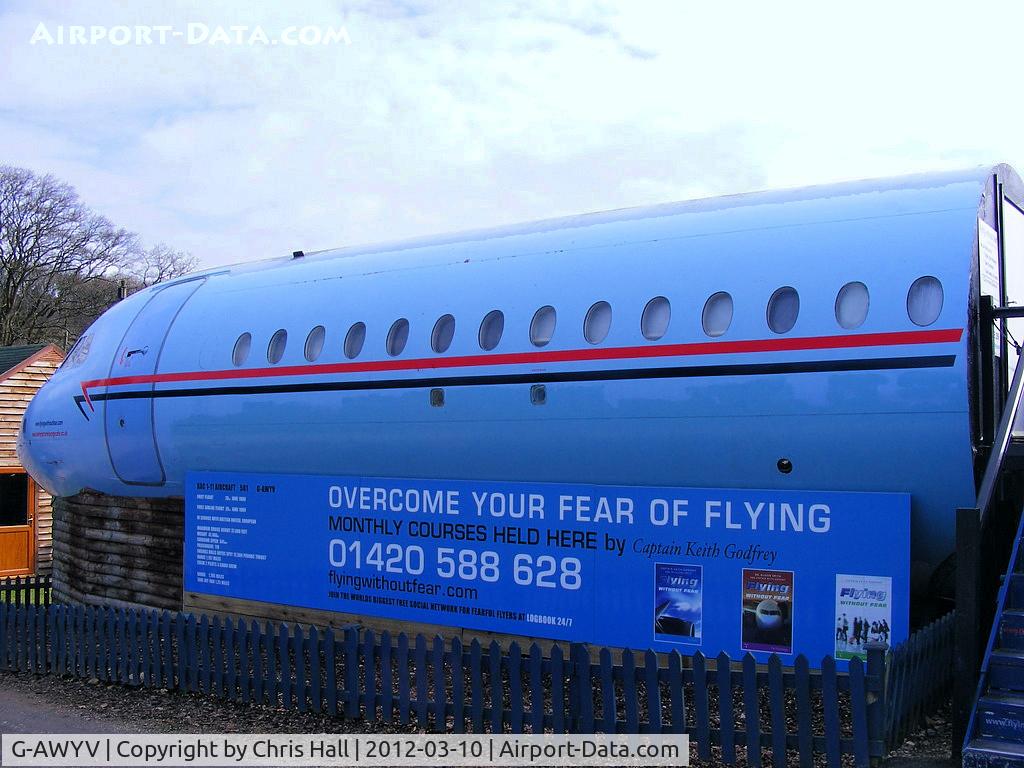 G-AWYV, 1969 BAC 111-501EX One-Eleven C/N BAC.178, preserved by The Departure Lounge Cafe at Hillside Nurseries. Alton