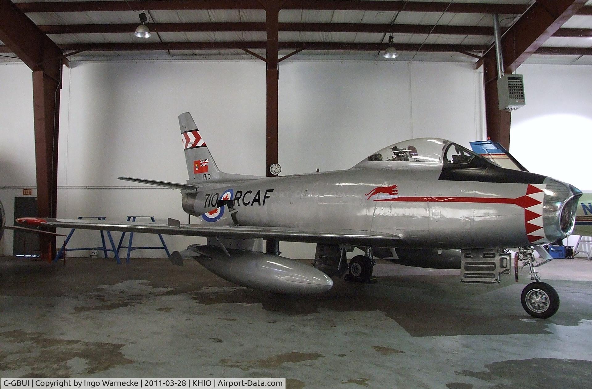 C-GBUI, 1958 Canadair CL-13B Sabre 6 C/N S6-1710, Canadair CL-13B Sabre Mk6 (North American F-86E) at the Classic Aircraft Aviation Museum, Hillsboro OR