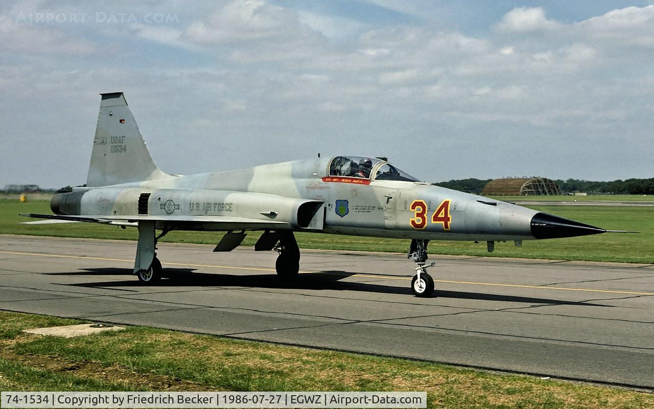 74-1534, 1974 Northrop F-5E Tiger II C/N R.1192, taxying back to the flightline