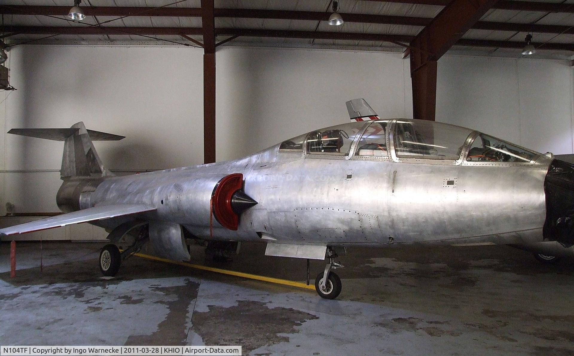 N104TF, Lockheed TF-104G Starfighter C/N 665926, Lockheed TF-104G Starfighter at the Classic Aircraft Aviation Museum, Hillsboro OR