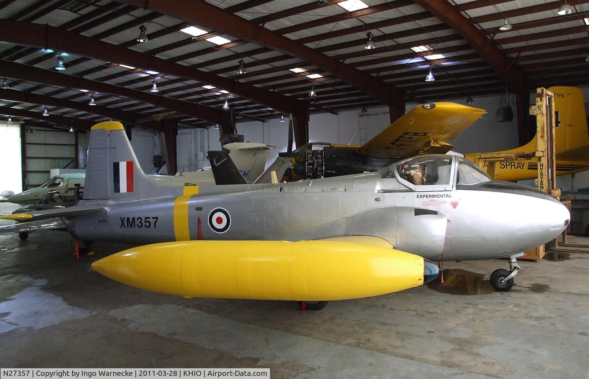 N27357, 1958 Hunting P84 Jet Provost T.3A C/N PAC/W/5762, Hunting Percival P.84 Jet Provost T3A at the Classic Aircraft Aviation Museum, Hillsboro OR