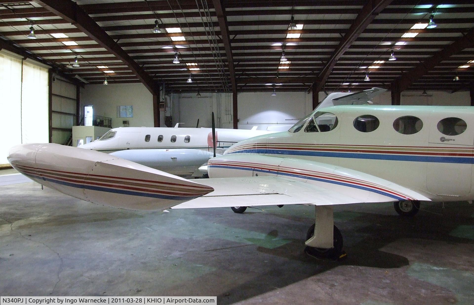 N340PJ, 1975 Cessna 340 C/N 340-0539, Cessna 340 at Portland-Hillsboro Airport, Hillsboro OR