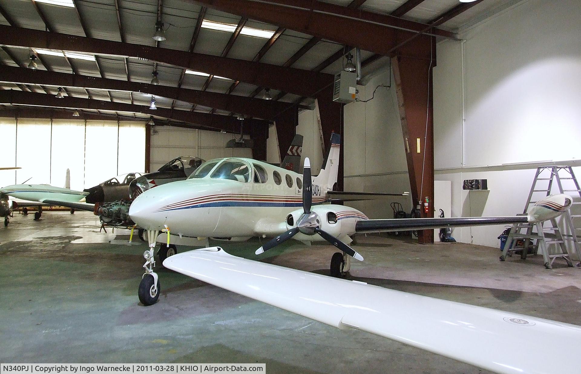 N340PJ, 1975 Cessna 340 C/N 340-0539, Cessna 340 at Portland-Hillsboro Airport, Hillsboro OR