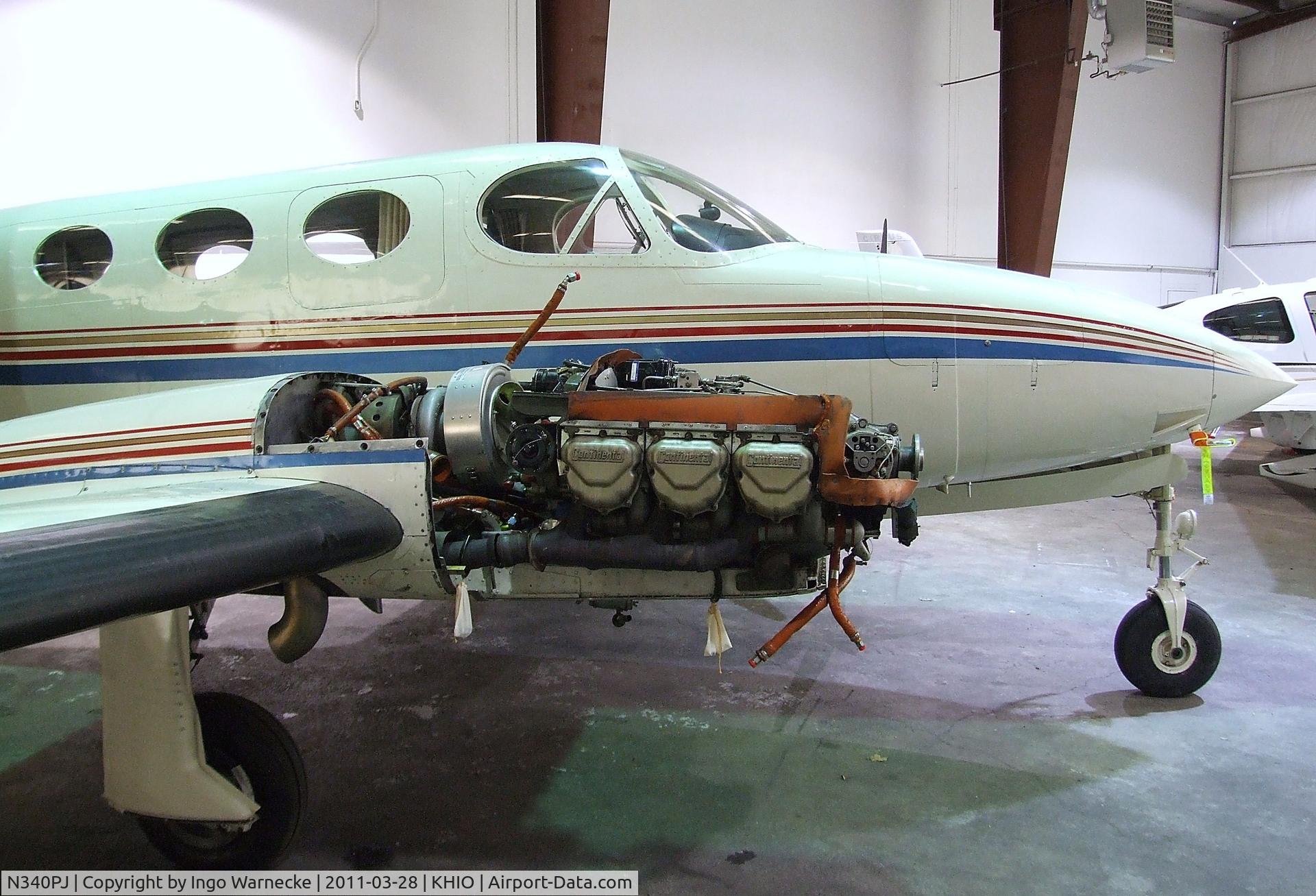 N340PJ, 1975 Cessna 340 C/N 340-0539, Cessna 340 at Portland-Hillsboro Airport, Hillsboro OR