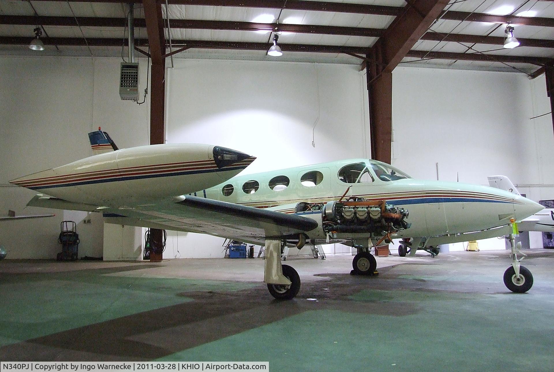 N340PJ, 1975 Cessna 340 C/N 340-0539, Cessna 340 at Portland-Hillsboro Airport, Hillsboro OR