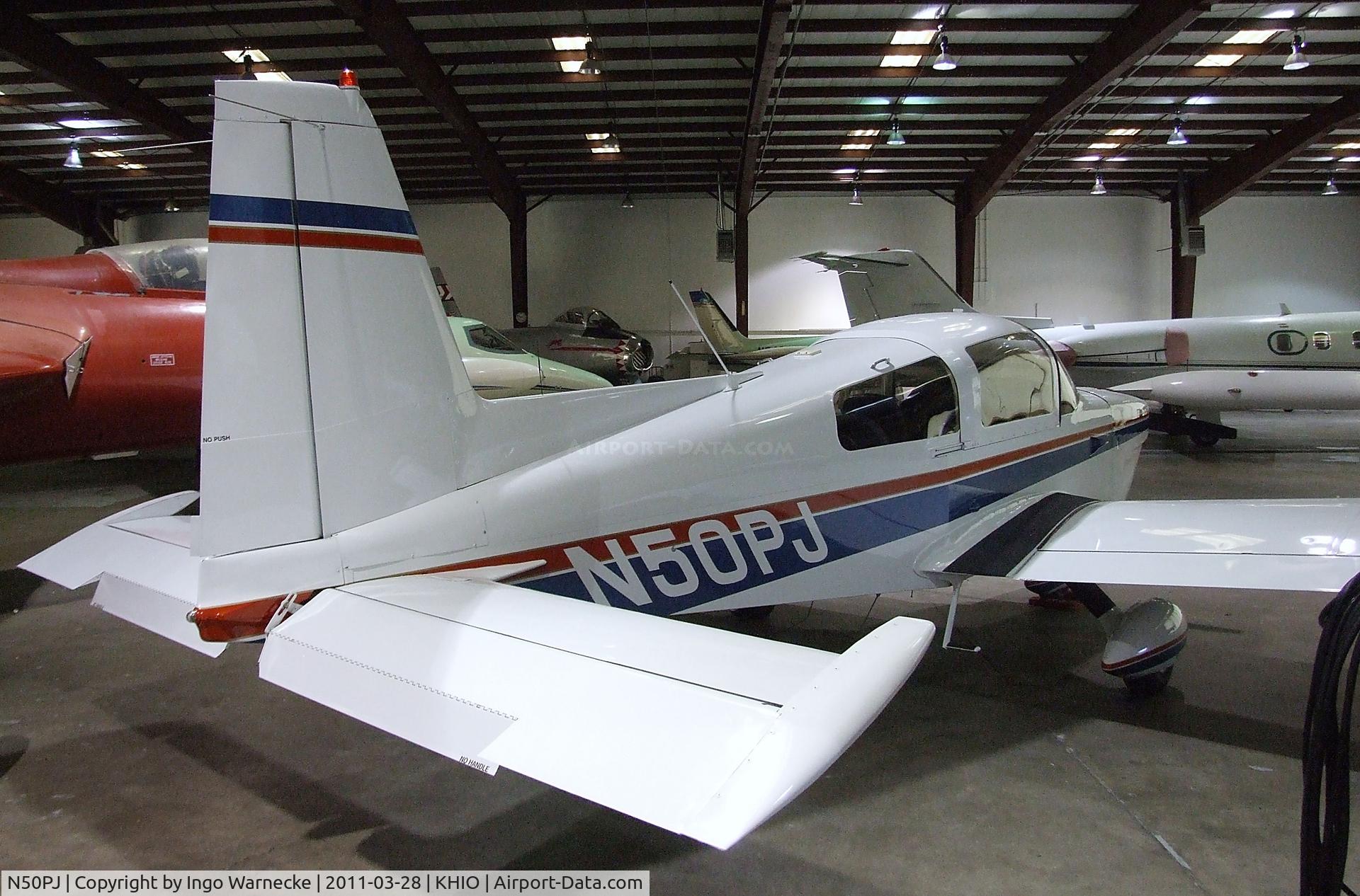 N50PJ, 1976 Grumman American AA-5B Tiger C/N AA5B-0287, Grumman American AA-5B Tiger at Portland-Hillsboro Airport, Hillsboro OR