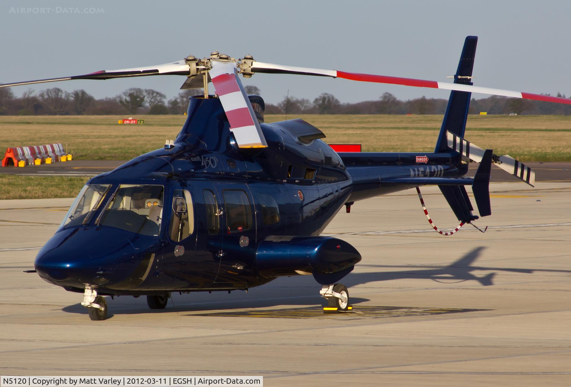 N5120, 2002 Bell 430 C/N 49095, Sat on stand at SaxonAir.