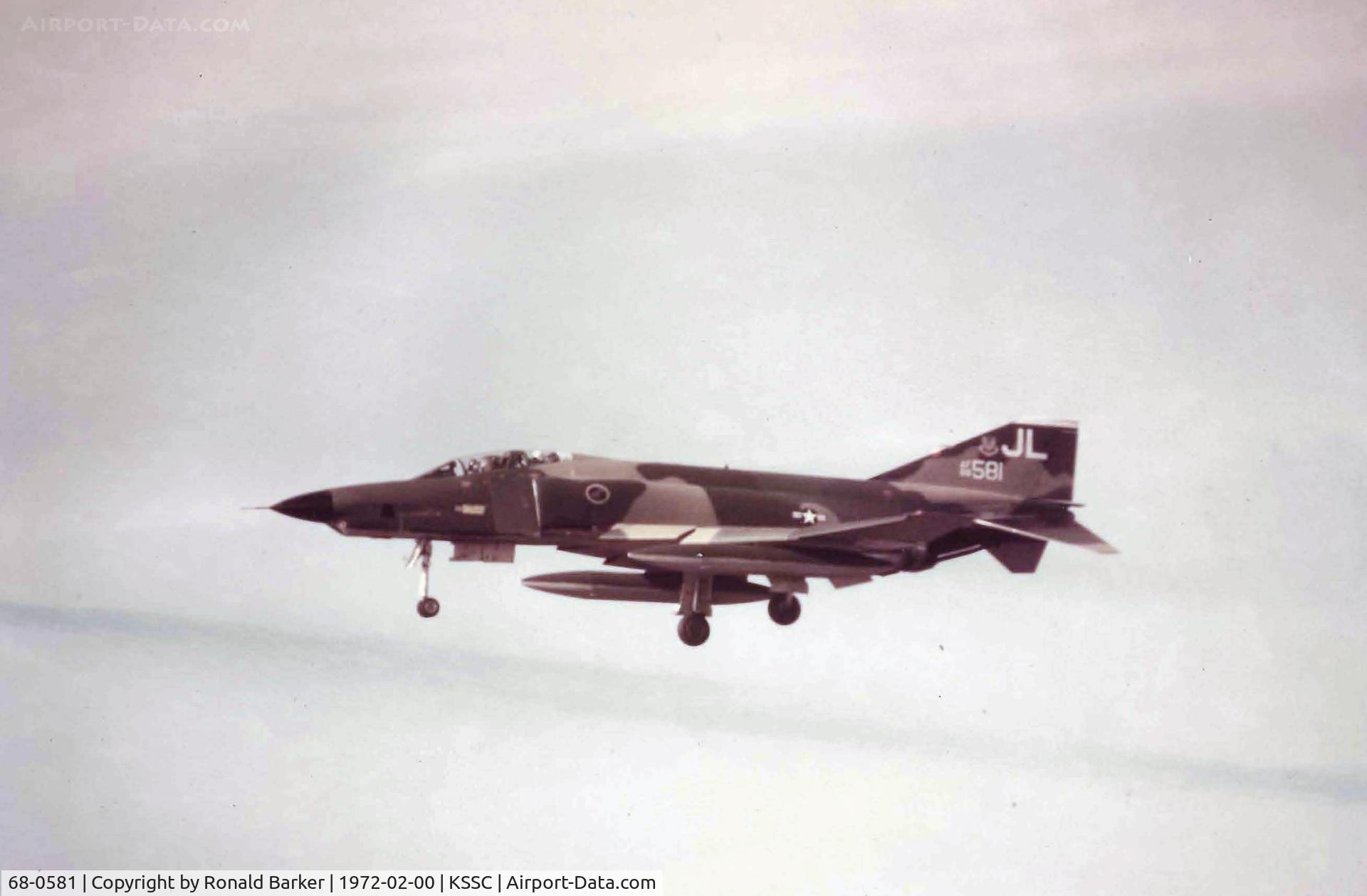 68-0581, 1968 McDonnell Douglas RF-4C Phantom II C/N 3533, Landing Shaw Feb 1972