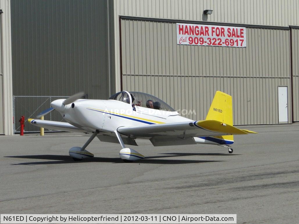 N61ED, 2007 Vans RV-8 C/N 82707, Taxiing back to the hanger