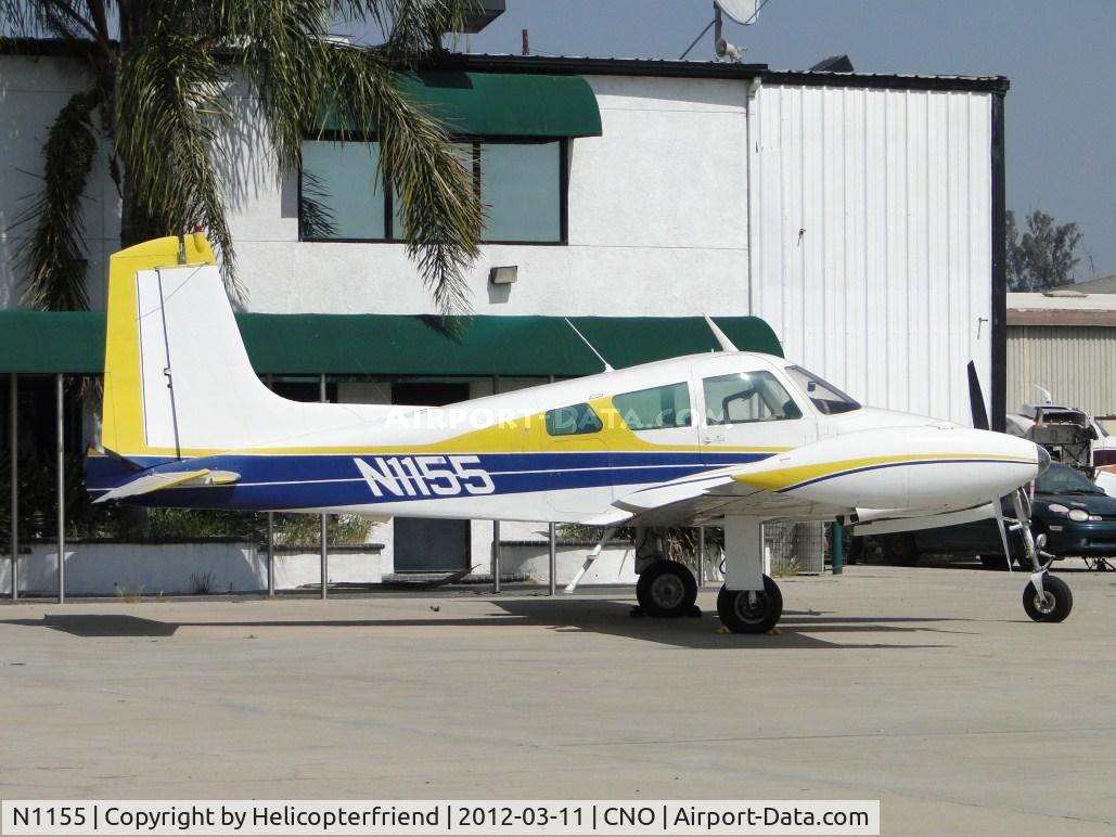 N1155, 1957 Cessna 310B C/N 35598, Parked on the east side