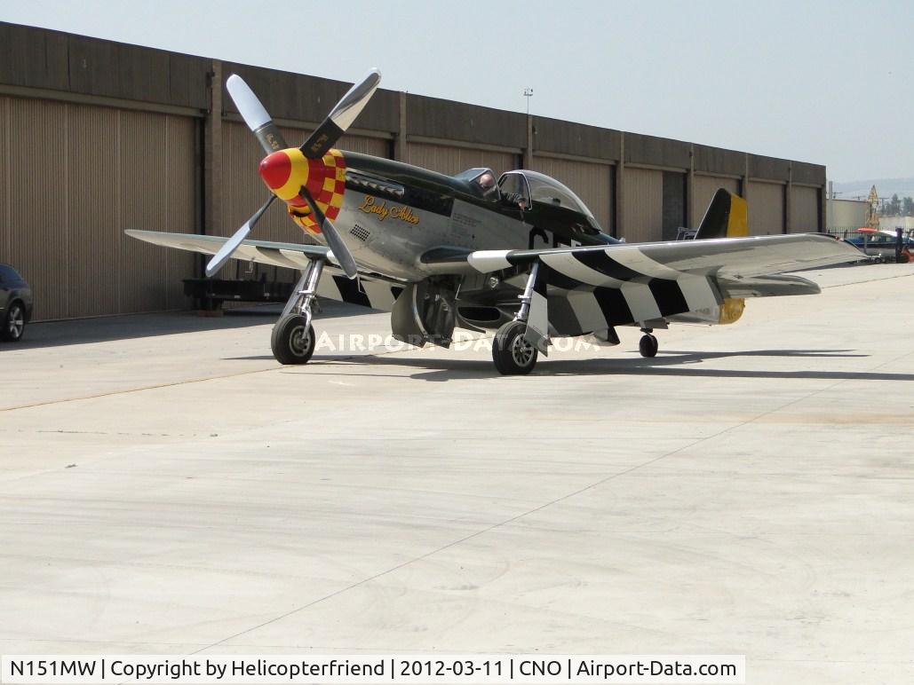 N151MW, 1945 North American P-51D Mustang C/N 124-48386, Getting ready to go flying