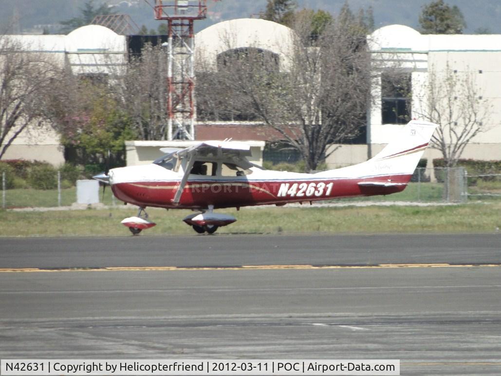 N42631, 1968 Cessna 182L Skylane C/N 18259115, Rolling out after landing