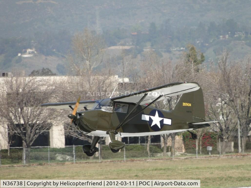 N36738, 1941 Stinson 10A C/N 8138, Over the numbers