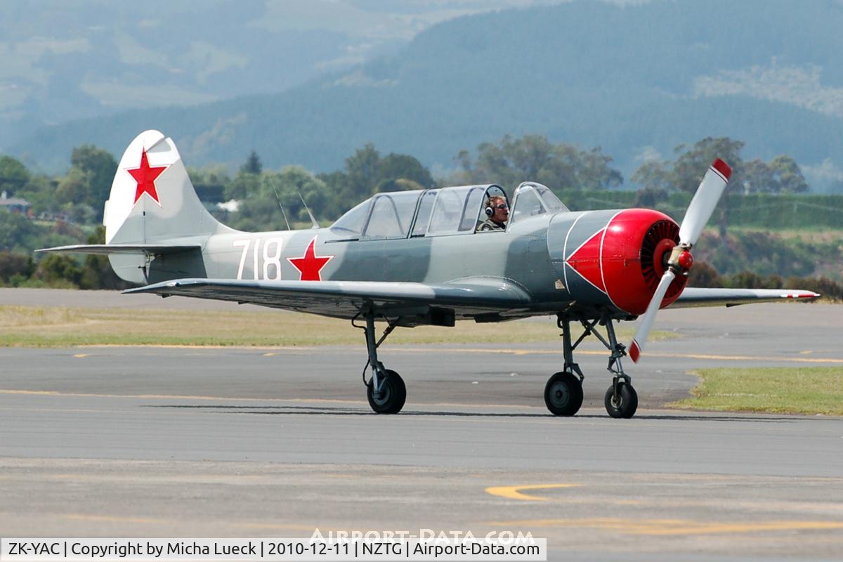 ZK-YAC, Yakovlev Yak-52 C/N 822108, At Tauranga