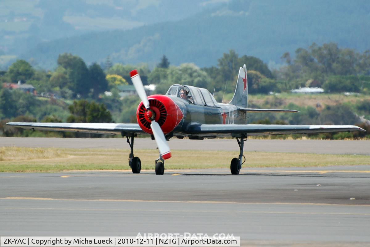 ZK-YAC, Yakovlev Yak-52 C/N 822108, At Tauranga