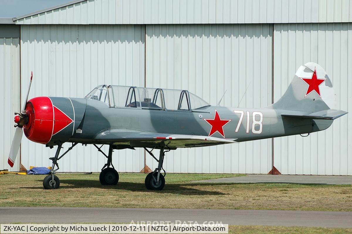 ZK-YAC, Yakovlev Yak-52 C/N 822108, At Tauranga