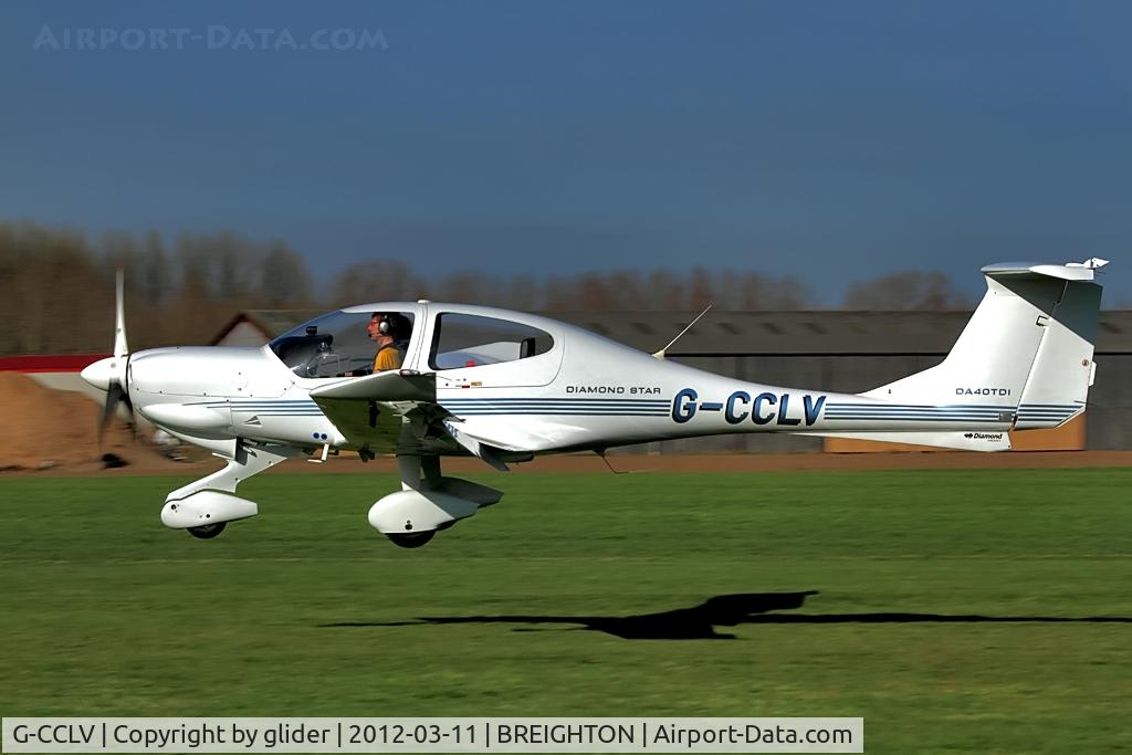 G-CCLV, 2003 Diamond DA-40D Diamond Star C/N D4.052, Nice to see this aircraft on a regular basis -beautiful lines