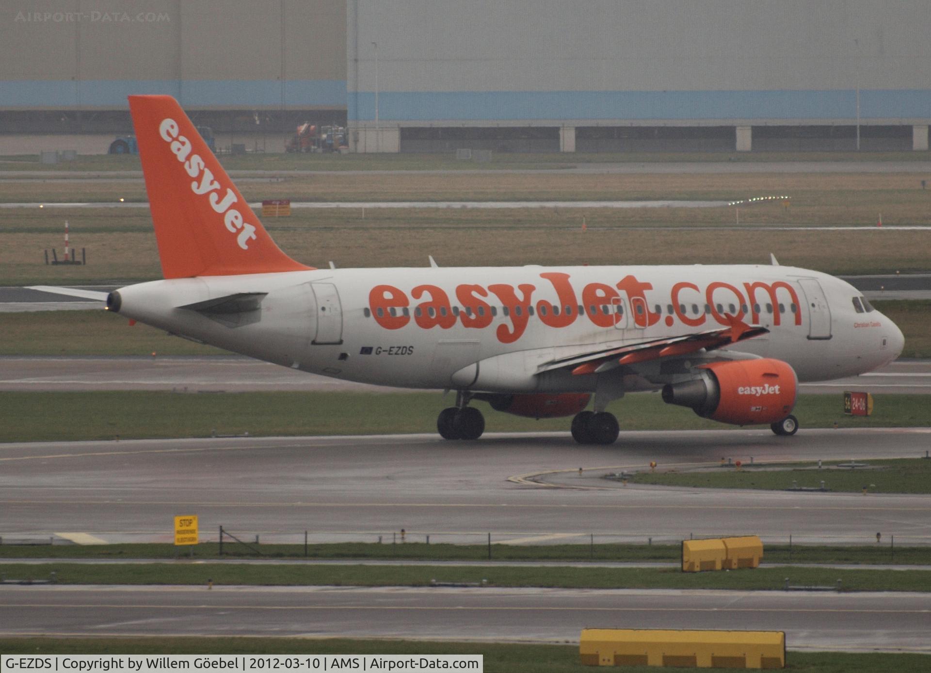 G-EZDS, 2008 Airbus A319-111 C/N 3702, Taxi to runway 24 of Schiphol Airport
