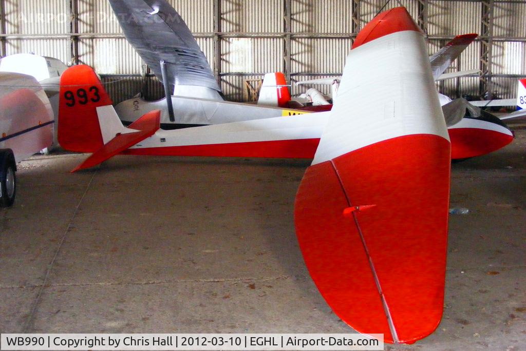 WB990, 1950 Slingsby T-21 Sedbergh TX.1 C/N 580/MHL017, Lasham Gliding Society