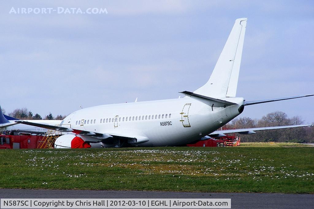 N587SC, 1992 Boeing 737-55D C/N 27419, ex LOT - Polish Airlines, SP-LKD. stored at ATC Lasham