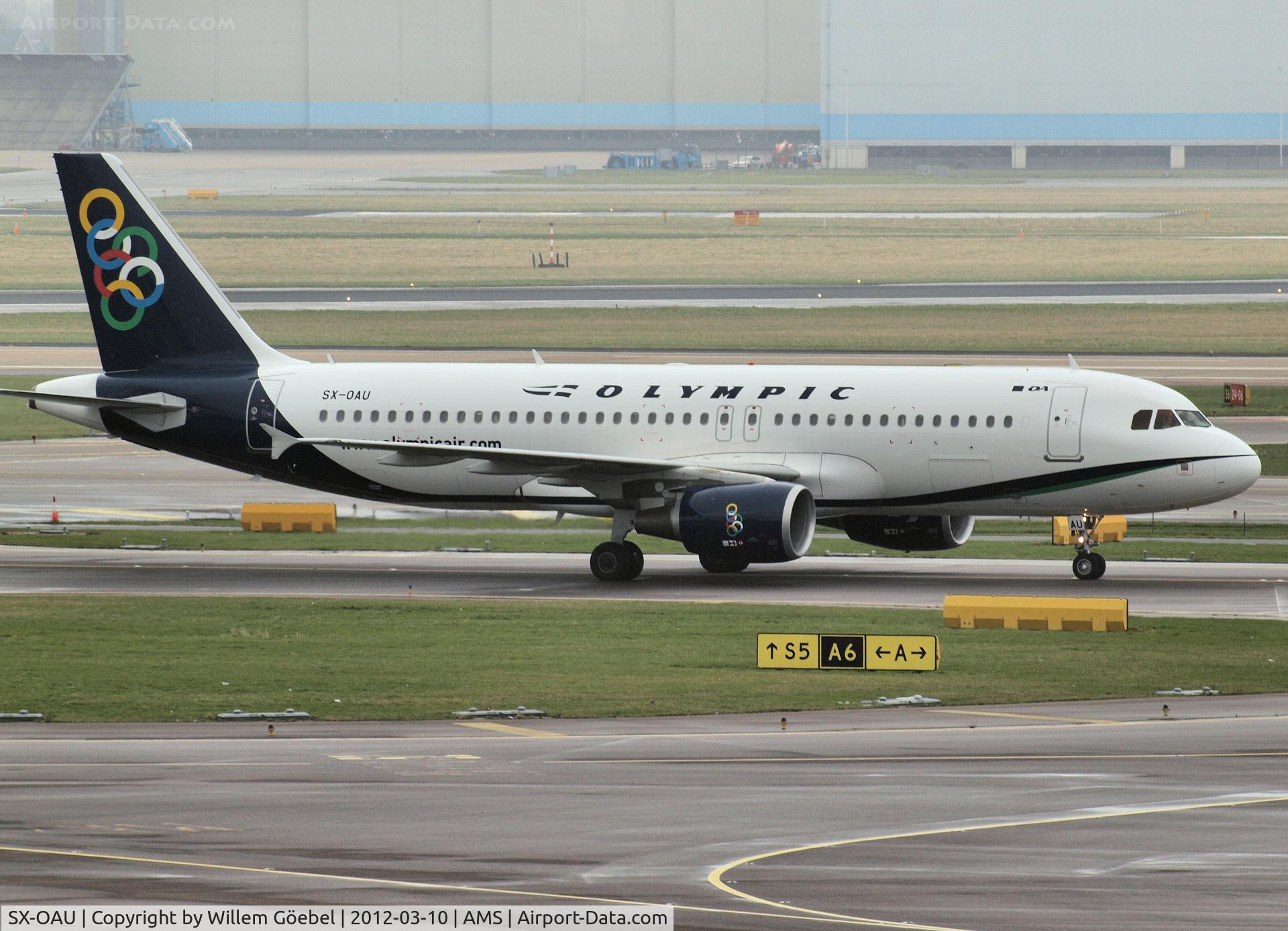 SX-OAU, 2010 Airbus A320-232 C/N 4193, Landing on runway R36 of Schiphol Airport