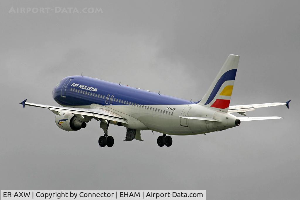 ER-AXW, 1997 Airbus A320-211 C/N 662, Leaving Amsterdam.