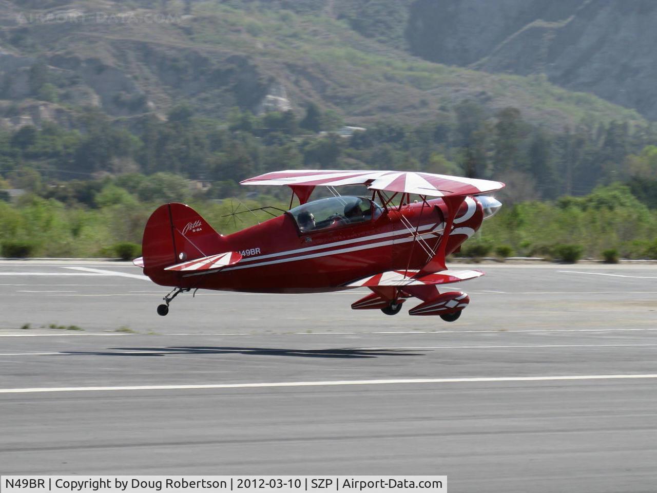 N49BR, Pitts S-2A Special C/N 2212, 1980 Aerotek PITTS S-2A, Lycoming AEIO-540 260 Hp with full-inverted systems, takeoff Rwy 22