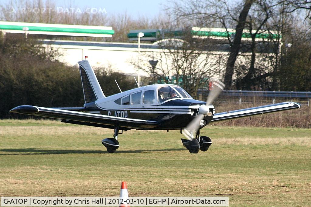 G-ATOP, 1966 Piper PA-28-140 Cherokee C/N 28-21682, at Popham Airfield, Hampshire