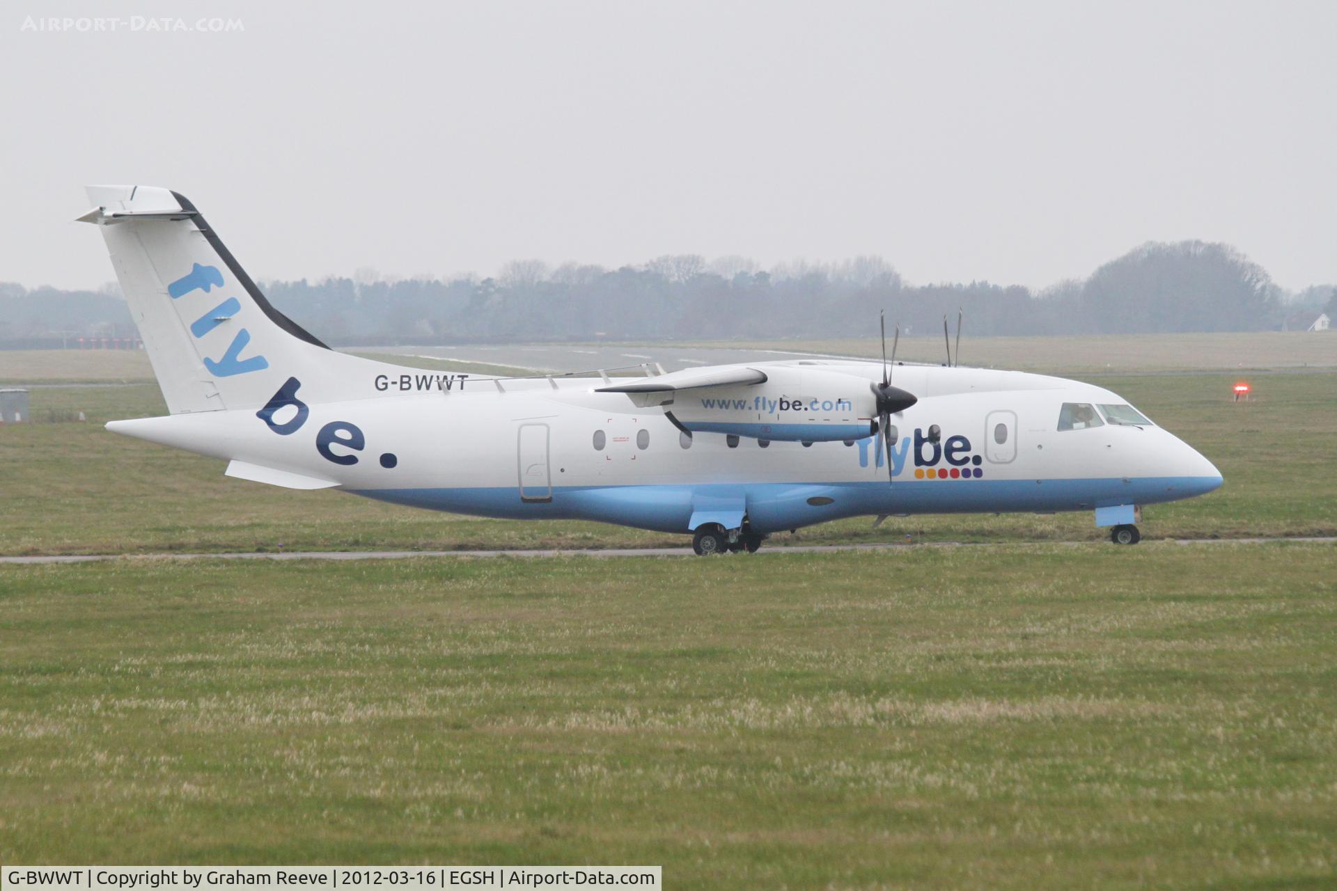 G-BWWT, 1995 Dornier 328-100 C/N 3022, About to depart.