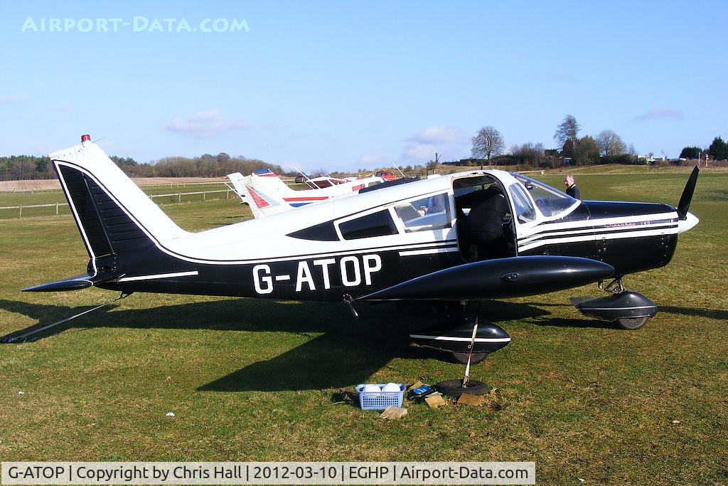 G-ATOP, 1966 Piper PA-28-140 Cherokee C/N 28-21682, at Popham Airfield, Hampshire