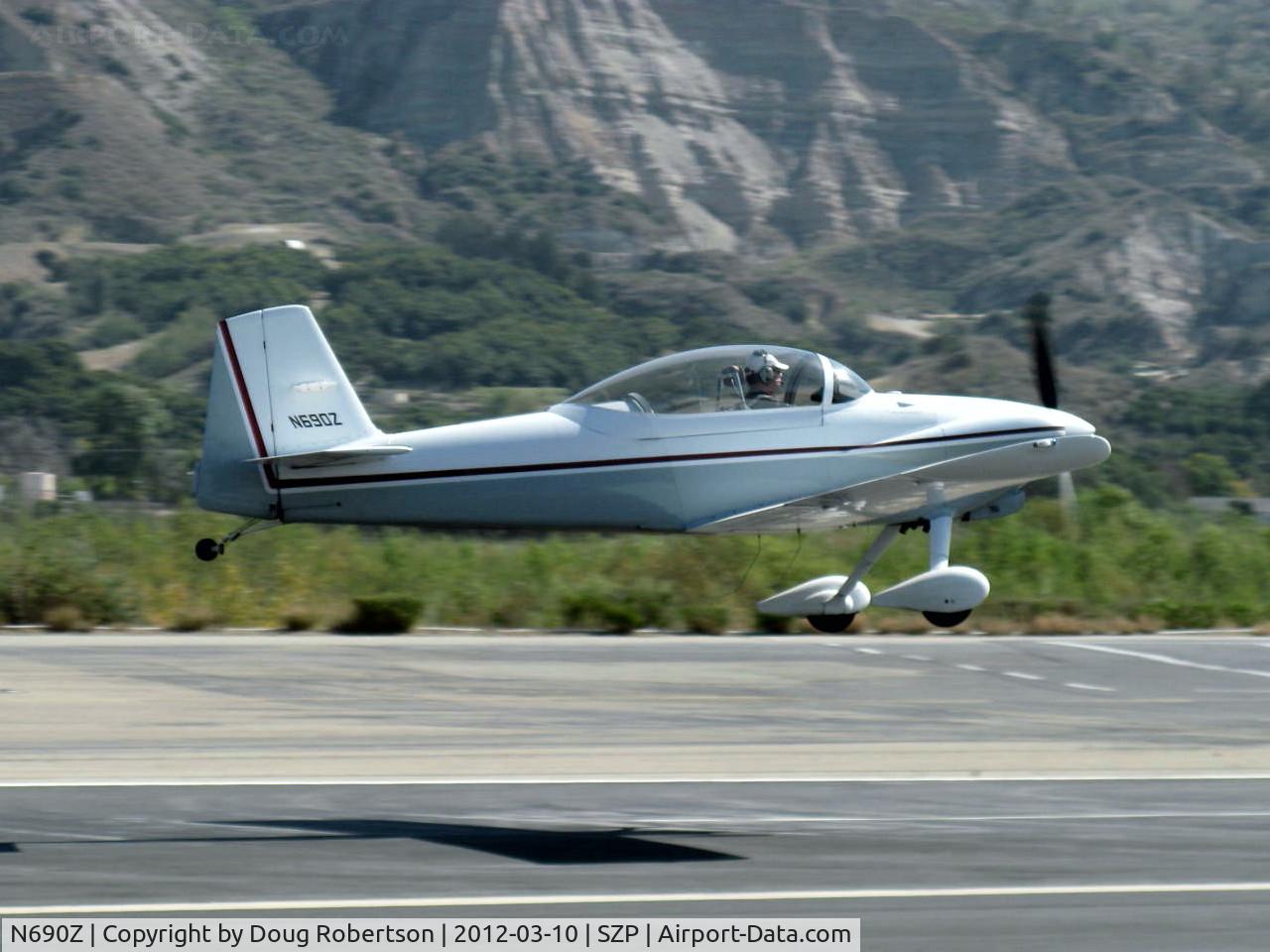 N690Z, 1992 Vans RV-4 C/N 2029, 1992 Kalisz VAN's RV-4, Lycoming O&VO-360 180 Hp, takeoff Rwy 22