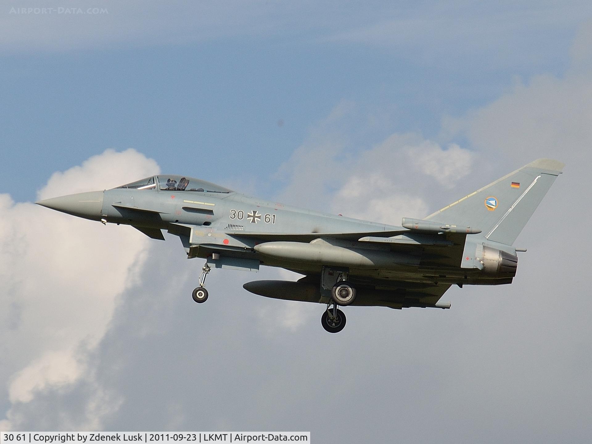 30 61, Eurofighter EF-2000 Typhoon S C/N GS044, Arrival to Days of NATO 2011 event.
