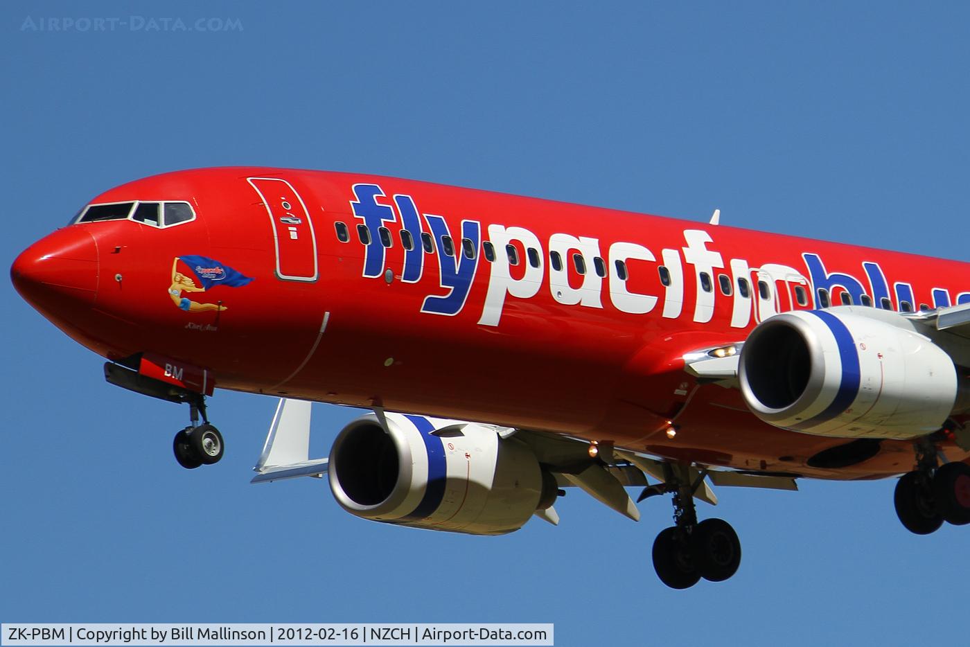 ZK-PBM, 2008 Boeing 737-8FE C/N 36601, FINALS TO 02