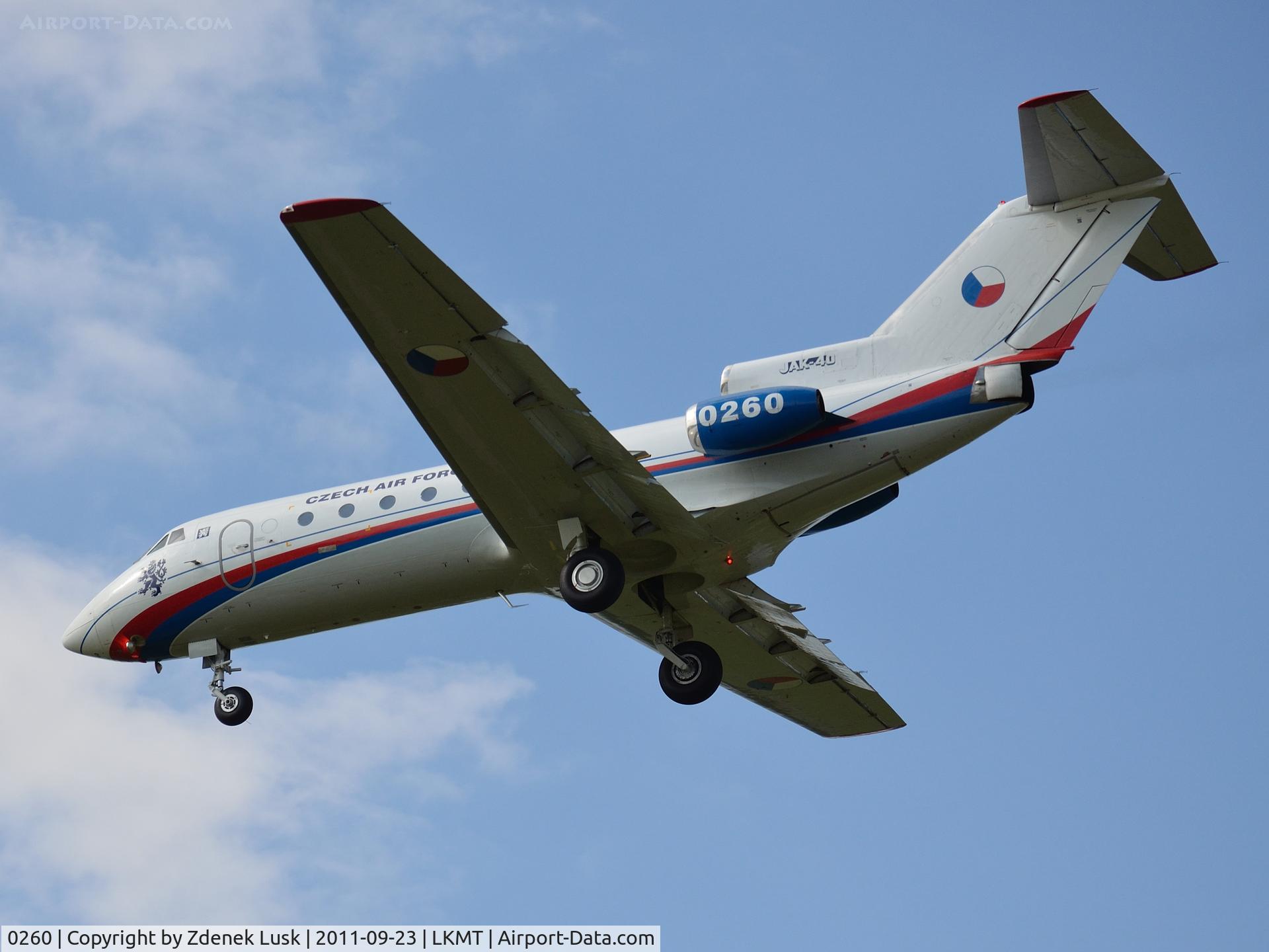 0260, 1978 Yakovlev Yak-40 C/N 9940260, Arrival to Days of NATO 2011 event. Czech Air Force.