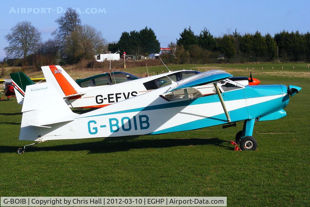 G-BOIB, 1997 Wittman W-10 Tailwind C/N PFA 031-10551, at Popham Airfield, Hampshire