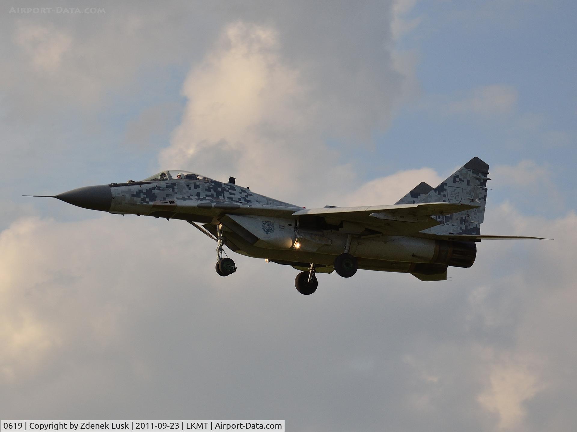 0619, Mikoyan-Gurevich MiG-29AS C/N 2960535406/4713, Arrival to Days of NATO 2011 event.