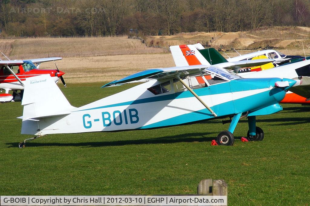 G-BOIB, 1997 Wittman W-10 Tailwind C/N PFA 031-10551, at Popham Airfield, Hampshire
