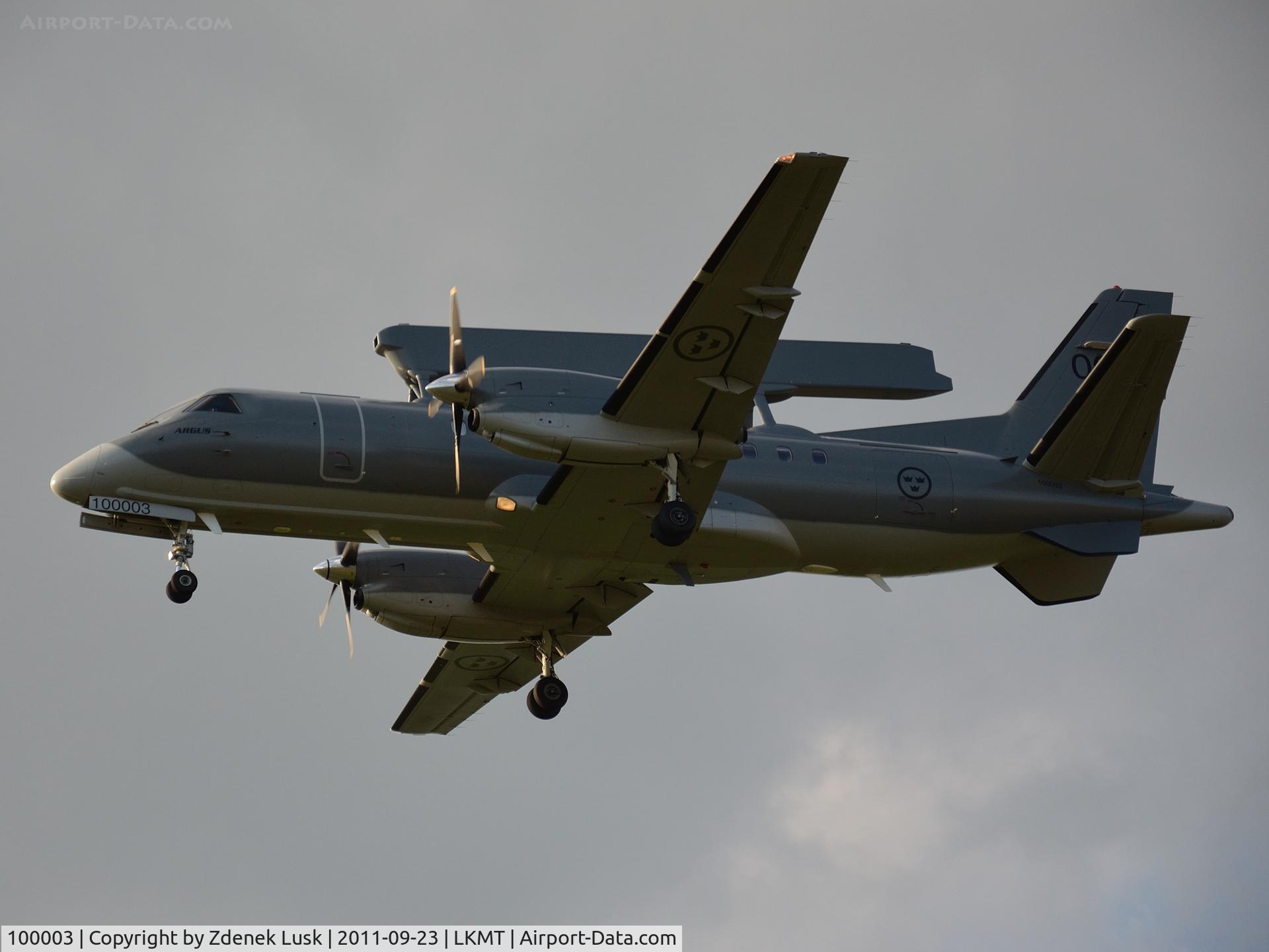 100003, 1996 Saab S100D Argus (340AEW) C/N 340B-379, Arrival to Days of NATO 2011 event.