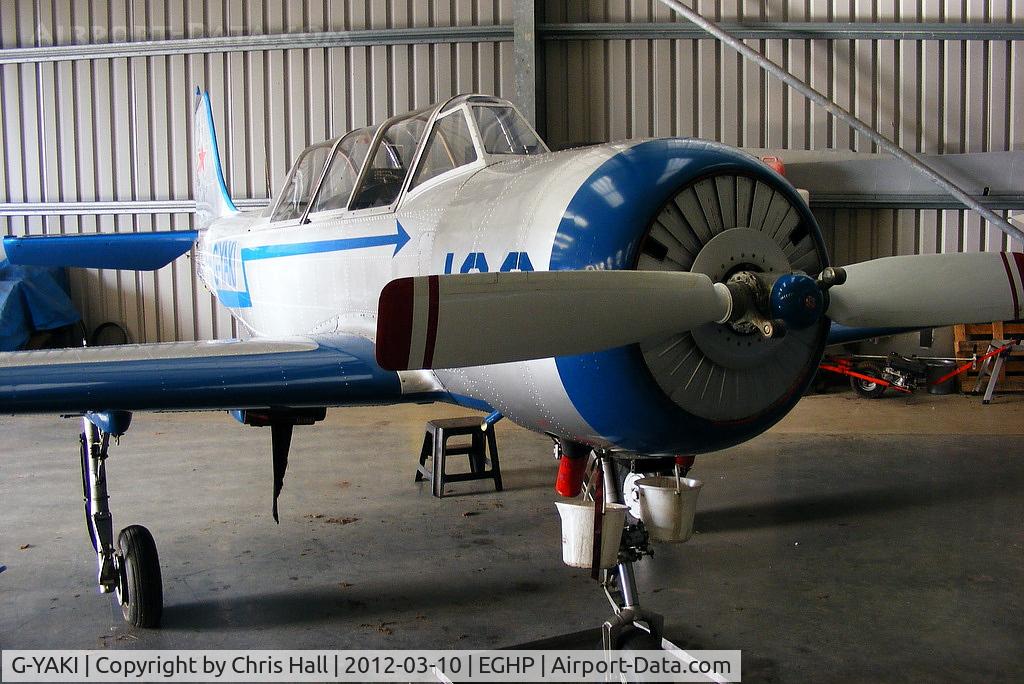 G-YAKI, 1986 Bacau Yak-52 C/N 866904, at Popham Airfield, Hampshire