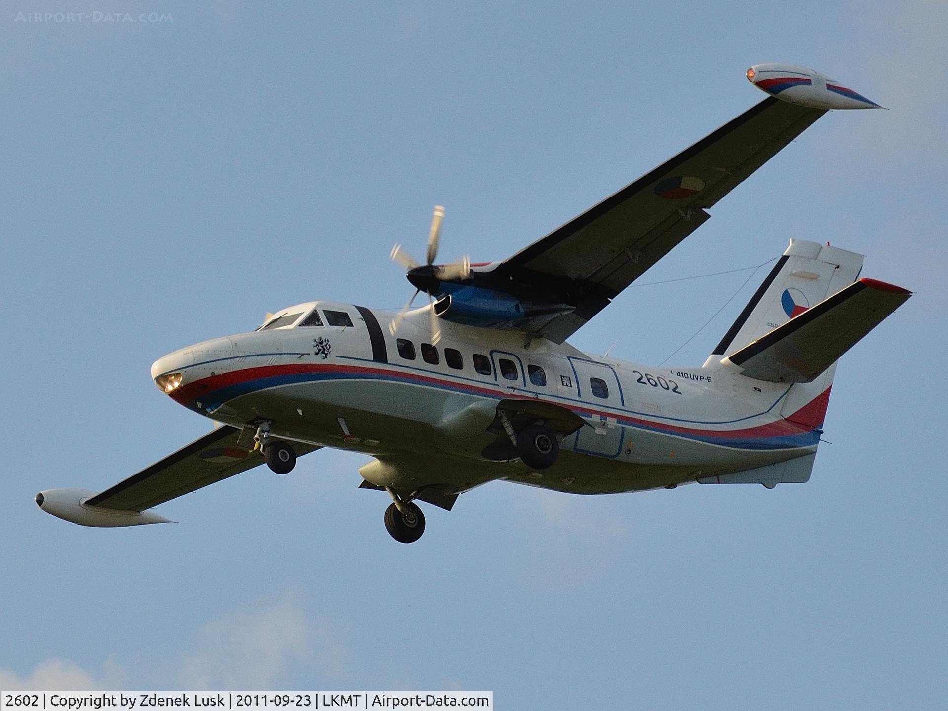 2602, 1991 Let L-410UVP-E Turbolet C/N 912602, Arrival to Days of NATO 2011 event.