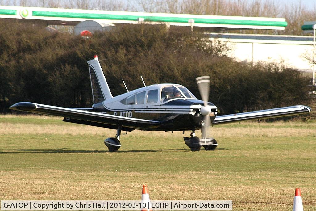 G-ATOP, 1966 Piper PA-28-140 Cherokee C/N 28-21682, at Popham Airfield, Hampshire
