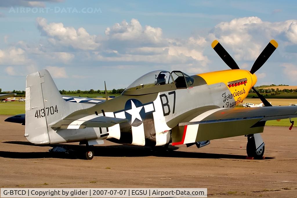 G-BTCD, 1944 North American P-51D Mustang C/N 122-39608, Ferocious Frankie resting after a hard afternoons flight